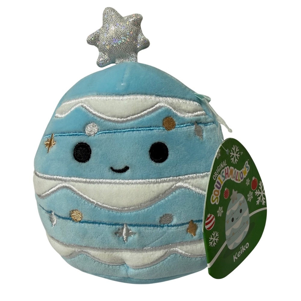 Squishmallows Keiko the Ornament 5 Inch Holiday Blue Christmas Plush NWT